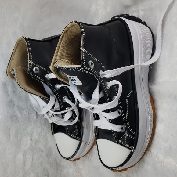 Colors Fashion Moda Black &White Leather Women's Boots Converse Size 7.5 - Picture 2 of 12